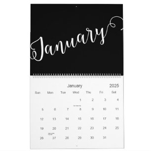 Moderno, Minimalista, Calendário 2025