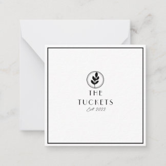 Moderno Minimalista De Casamento Obrigado Cartão D