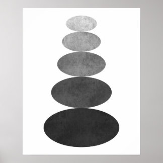 Moderno minimalista impressão de pebble art