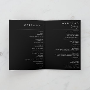 Moderno Minimalista   Programa de Casamento Dobrad
