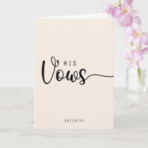Moderno Minimalista Seu Cartão de Vows de Casament