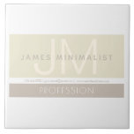 Moderno Minimalista | Taupe Terrenos<br><div class="desc">Cartão de visita moderno totalmente personalizável. Excelente para uma grande variedade de profissões.</div>