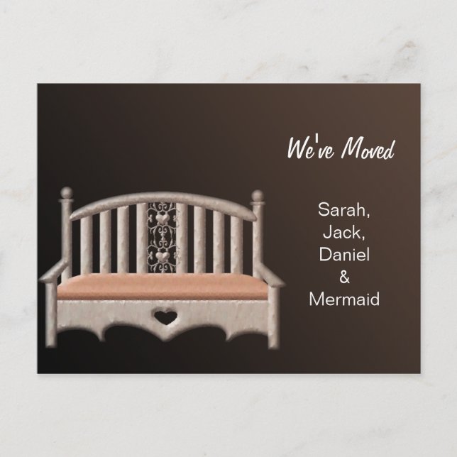 moderno mudamos cartão postal (Frente)