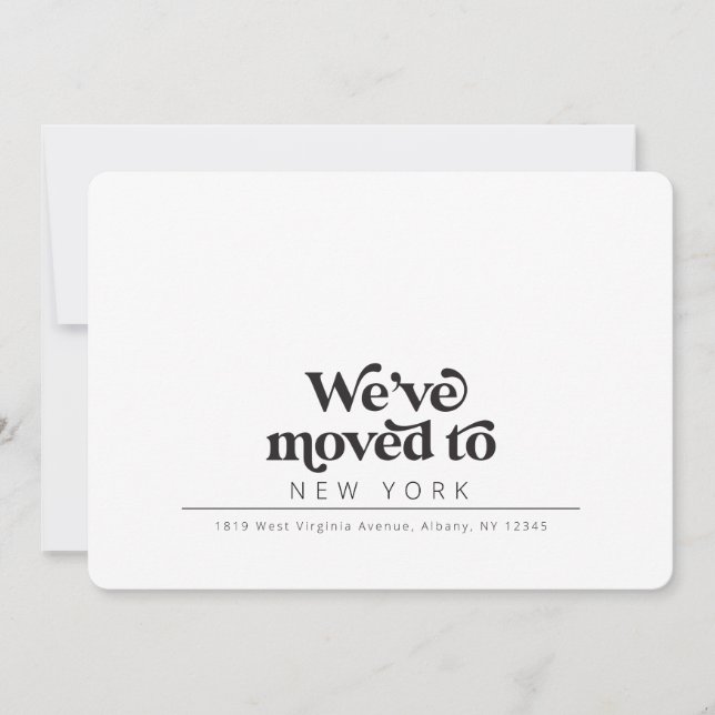 Moderno mudamos, simples anúncio de mudança (Frente)