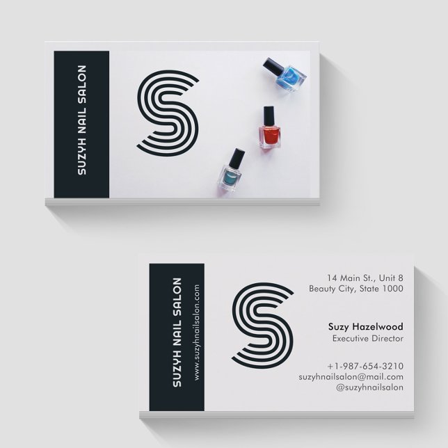 Moderno Nail Polonês Set Nail Salon Cartão de visi (Criador carregado)