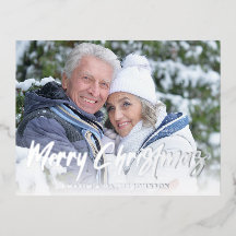 Moderno Natal Foto Inverno Script Pincel