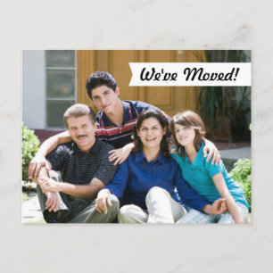 Moderno nós movemo-nos! Cartão Home novo da foto