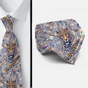 Moderno & Ousado   Gravata com Estampa de Leopardo