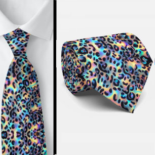 Moderno & Ousado   Gravata com Estampa de Leopardo