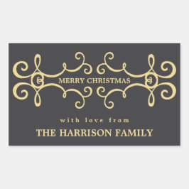 Moderno percorre a etiqueta de presente de Natal /