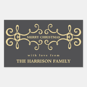 Moderno percorre a etiqueta de presente de Natal /