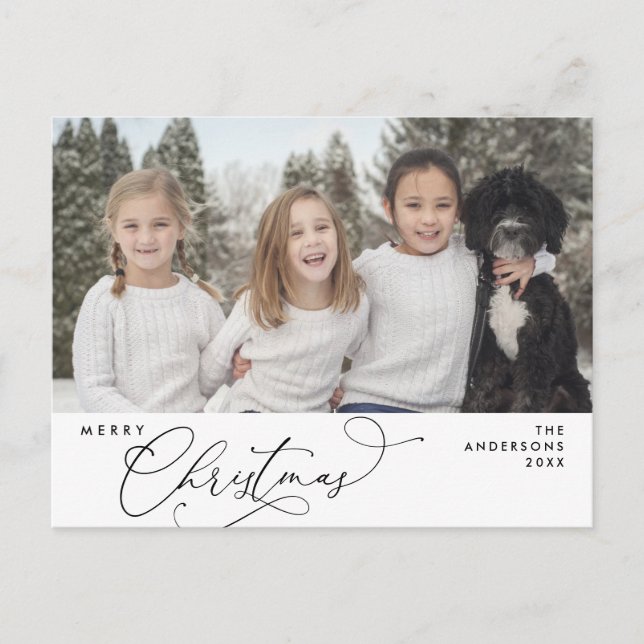 Moderno Romântico, Cartão Postal de Natal da Famíl (Frente)