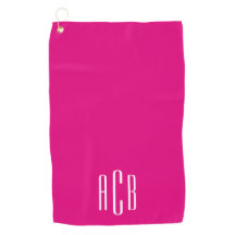 Moderno, rosa quente e branco, três letras, monogr