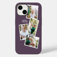 Moderno roxo multi foto família elegante