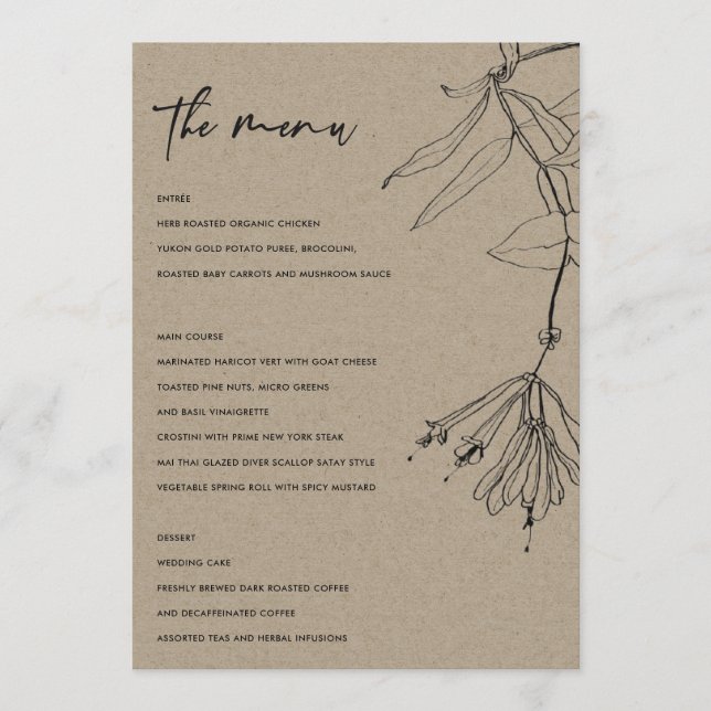 MODERNO RUSTIC KRAFT BLACK LINE DESENHANDO MENU FL (Frente)