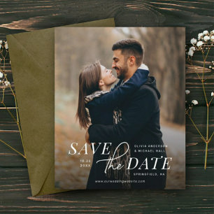 Moderno Salve a Data com Casamento de Orçamento de
