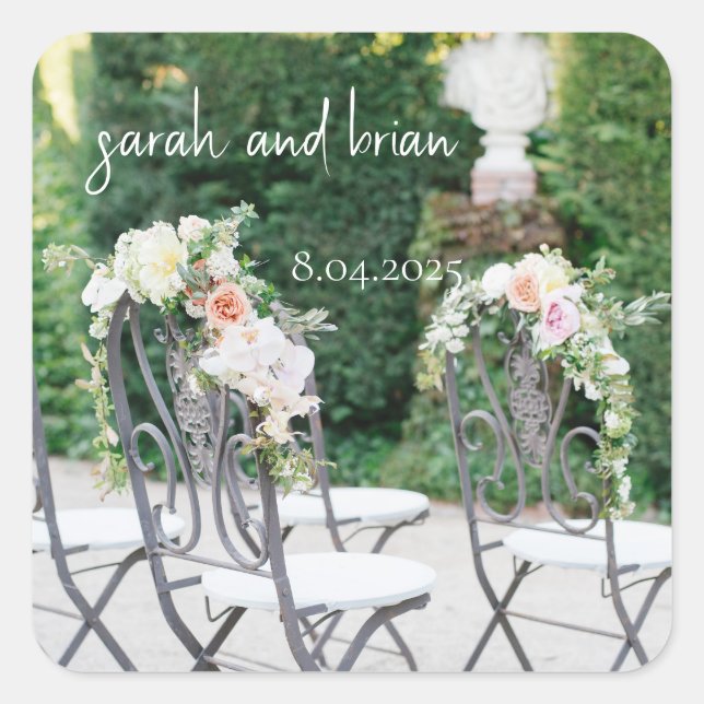 Moderno Salve os adesivos Personalizados de Data (Frente)