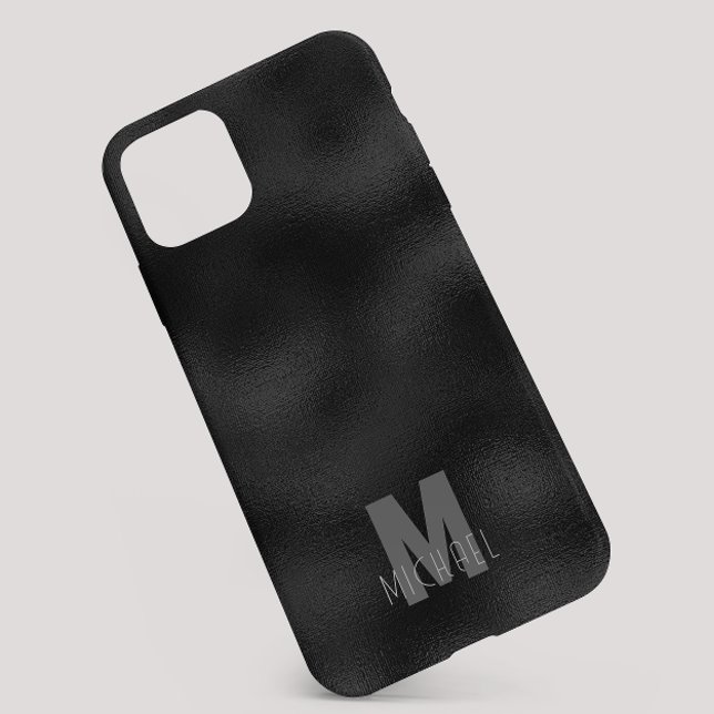 Moderno, Simples, Minimalista Preto Texturizado Mo (Criador carregado)