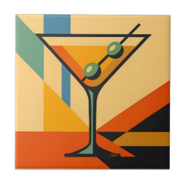 Moderno Sol Nascente Bauhaus Martini de Meados do