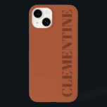 Moderno terracotta simples e minimamente personali<br><div class="desc">O terracotta moderno personalizou o mínimo de design de capa de telefone contemporânea.</div>