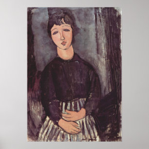 Modigliani Woman in Black Modern Art Impressão