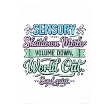 Modo de Desligamento Sensorial: Poster Autista Vol