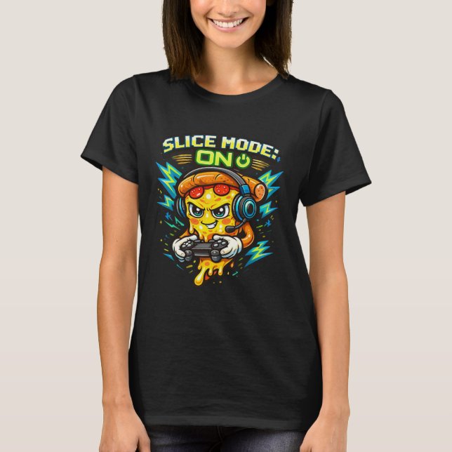 Modo de Fatiar: ATIVADO – Camiseta Retro de Jogado (Frente)