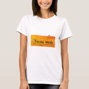 "Modo de Férias Ativado!" Camiseta Feminina Básica