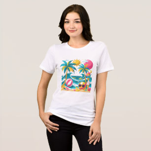 Modo de Verão Tropical – Camiseta Divertida e Colo