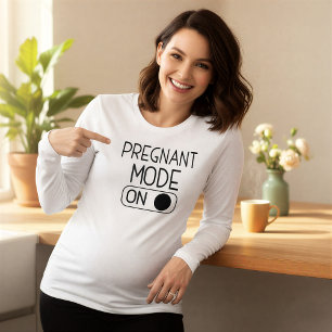 "Modo Gravidez Ativado" Anúncio de Bebê   Roupas d