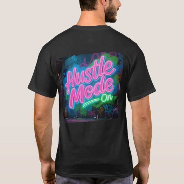 Modo Hustle Na Camisa T Do Grafite Neon | Urbana (Verso)
