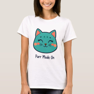 Modo Miau Ativado Camiseta Gráfica Original