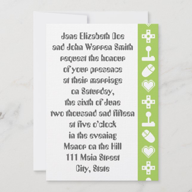 Modo Multijogador no Convite Peridot para Casament (Frente)