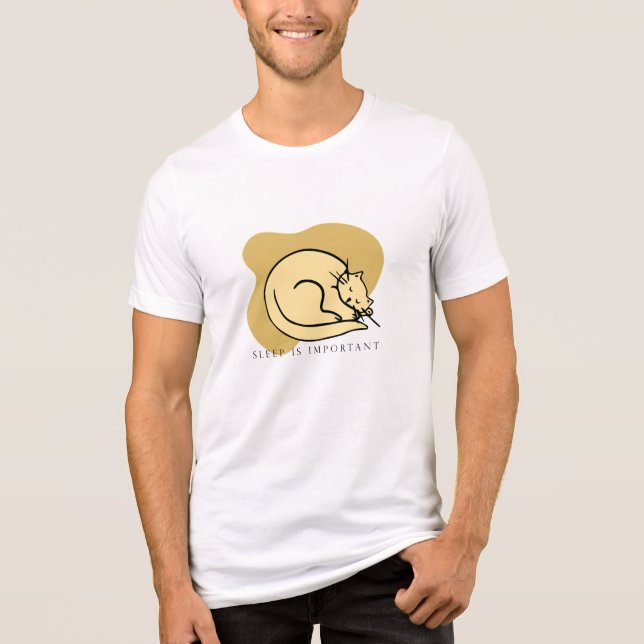 "Modo Nap" Cat T-Shirt - Presente Adorável do Aman (Frente)