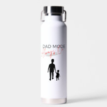 Modo Pai Vermelho Preto Sempre Na Garrafa De Água