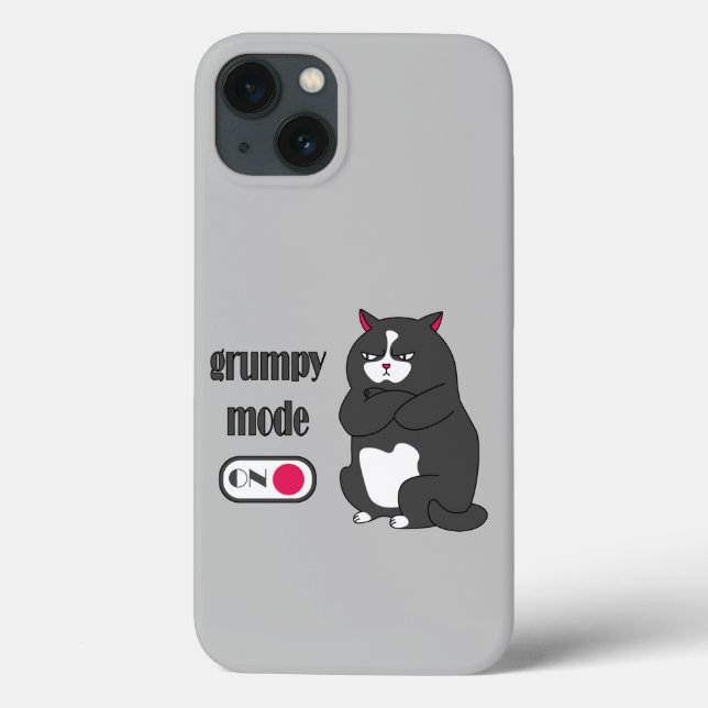 Modo rabugento em gato gordo engraçado (Verso)