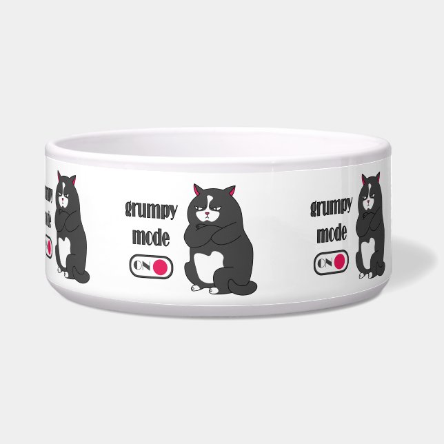 Modo rabugento na tigela de gato gordo (Frente)