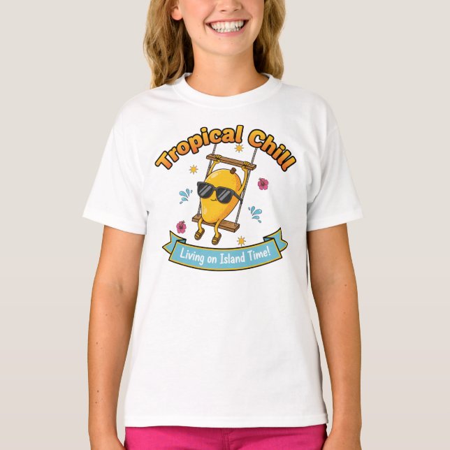 Modo Relax Ativado – Camiseta de Rede Tropical (Frente)
