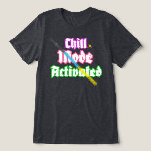 Modo relax ativado camiseta T regular nova moda