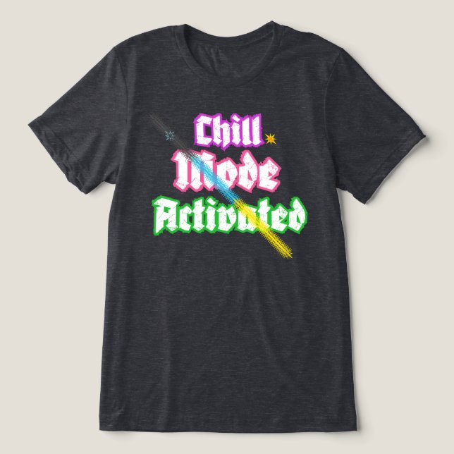 Modo relax ativado camiseta T regular nova moda (Design frontal)