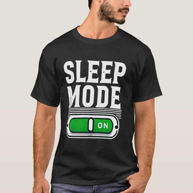 Modo Sono Ativado Camiseta Divertida de Cochilo Am (Frente)