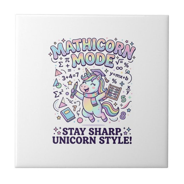 Modo Unicórnio Mathicorn Encantador Fundo Branco D (Frente)