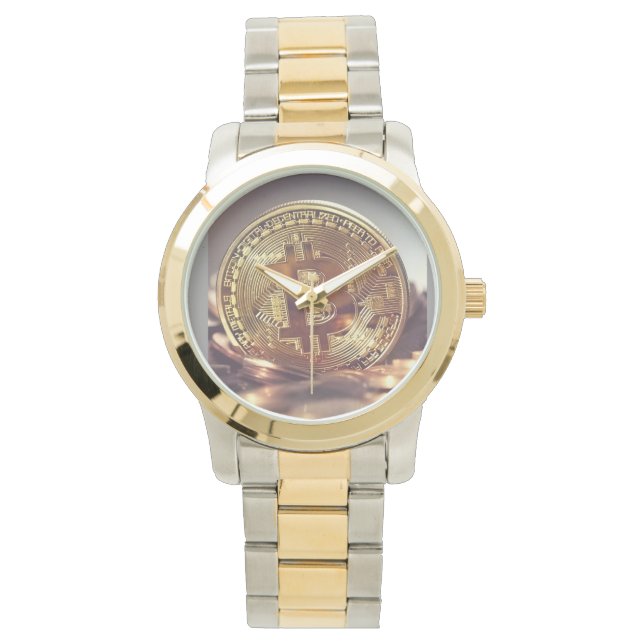 moeda bitmoney, relógio crypto (Frente)