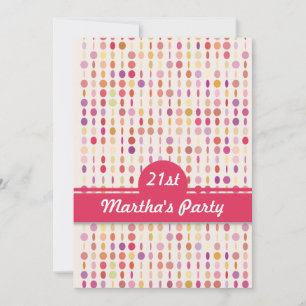 Moeda Colorida Convite de Aniversário