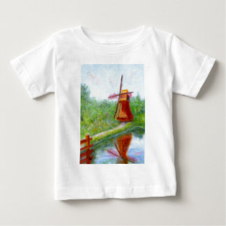 Moinho de vento da impressão, a camisa do bebê