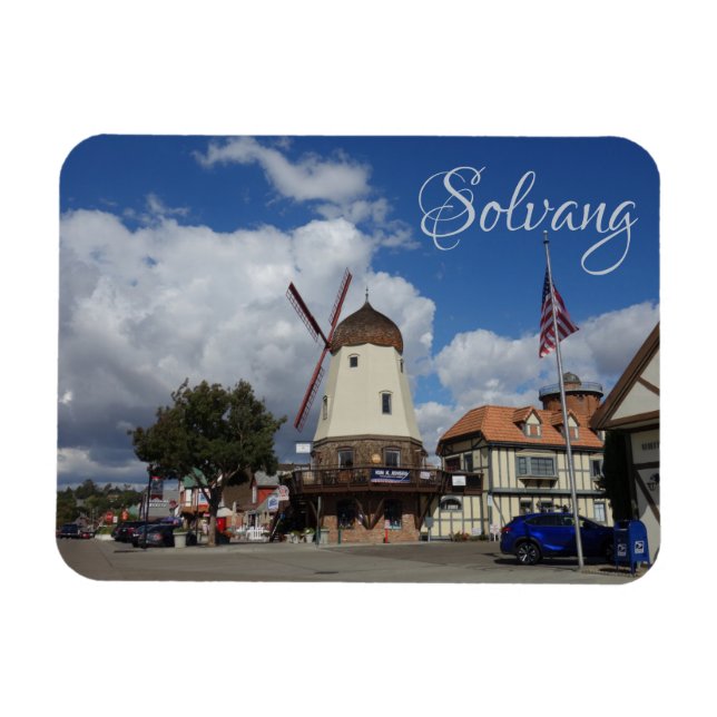 Moinho de Vento Dinamarquês Solvang Califórnia Ímã (Horizontal)