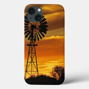 Moinho de vento e pôr do sol, William Creek, Oodna