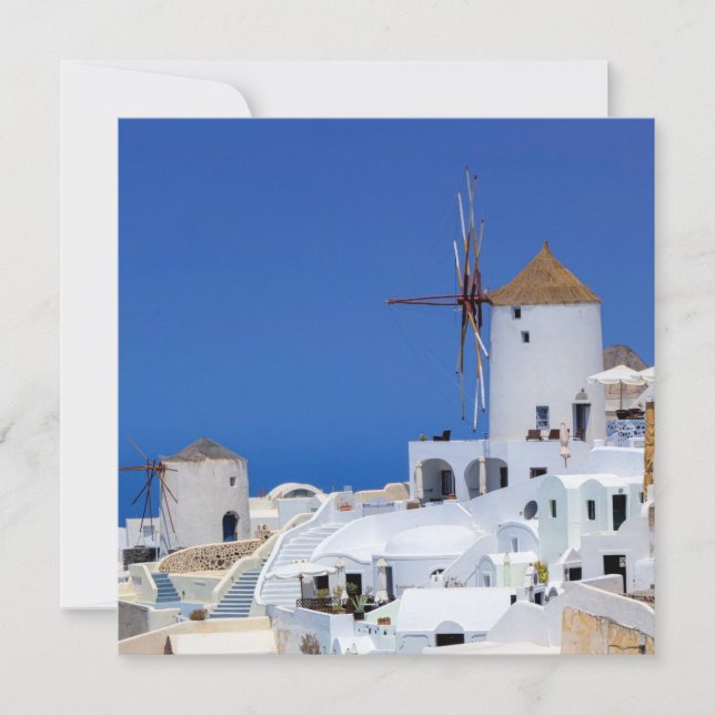 Moinho de vento em Oia, Santorini, Grécia (Frente)