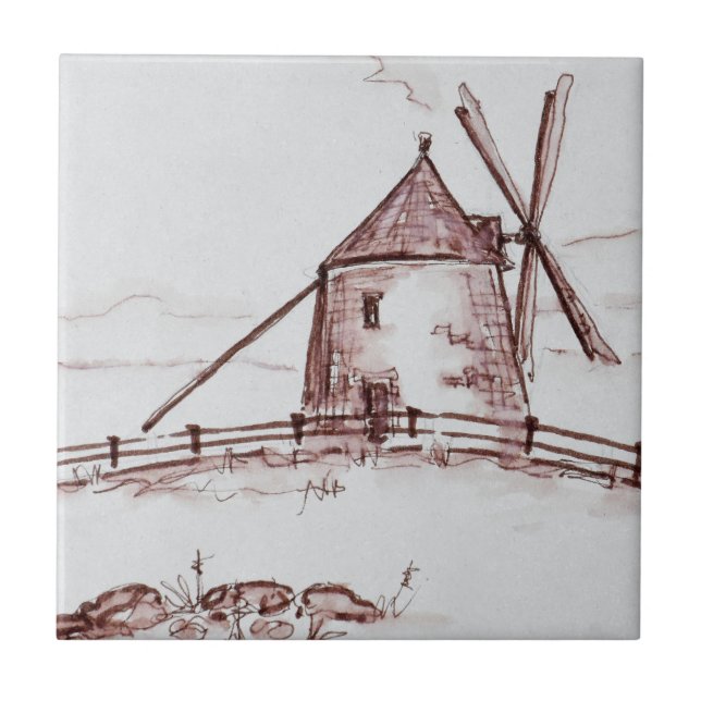 Moinho de vento Le Moulin de Moidrey | Pontorson (Frente)