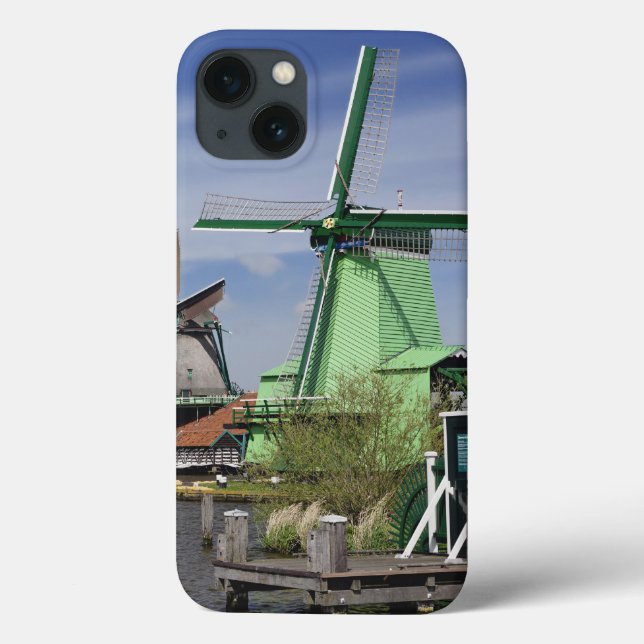 Moinho de vento, Zaanse Schans, Holanda, Países Ba (Verso)